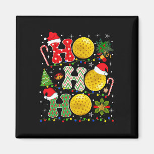 Christmas Tree Pickleball Ho Ho Ho Santa Lights Xm Magnet