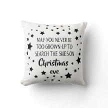 Christmas Tree Pillow with Inspirational Quote 