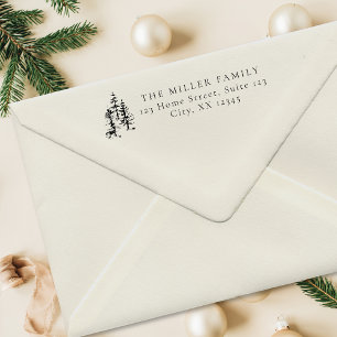 Christmas Tree Pine tree Return Address Self-inking Stamp