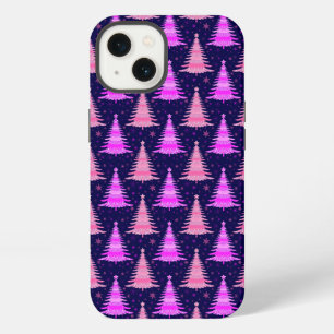 Christmas Tree Pink Blue Pattern Design iPhone 13 Case