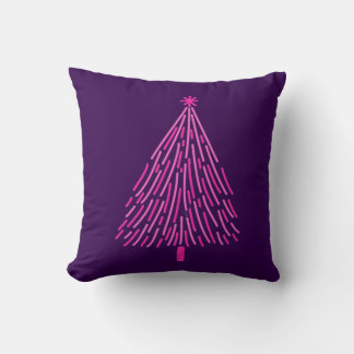 Christmas tree pink cushion
