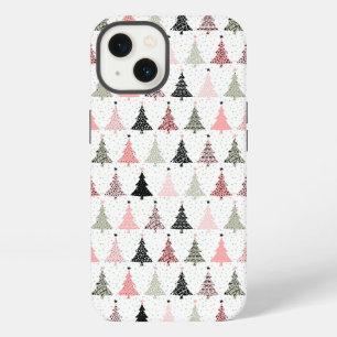 Christmas Tree Pink & Green with White Background iPhone 13 Case