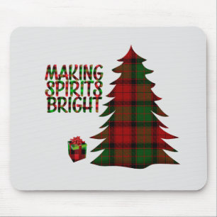 Christmas Tree Plaid Mouse Pad