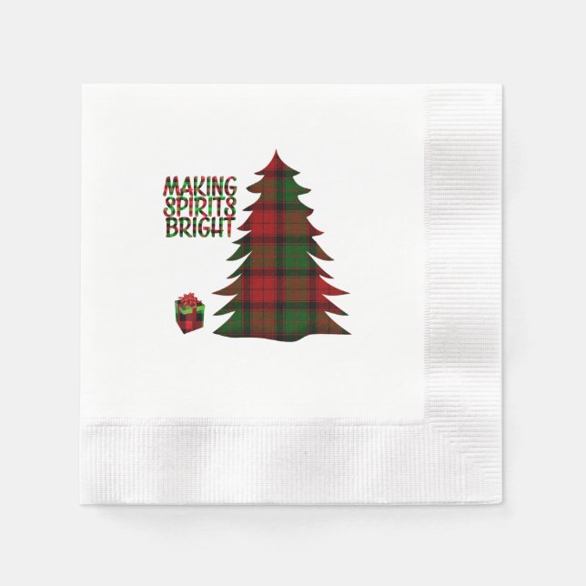 Christmas Tree Plaid    Napkin (Front)