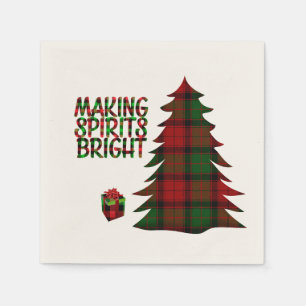 Christmas Tree Plaid Napkin