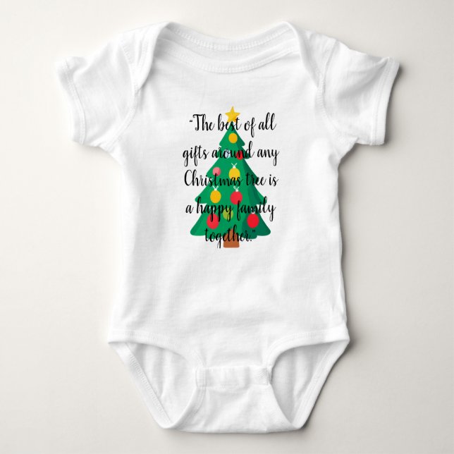 Christmas Tree Playful Quote One Piece Bodysuit    (Front)