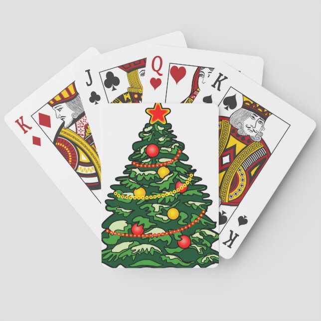 Christmas Tree Playing Cards (Back)