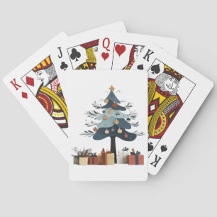 Christmas tree playing cards