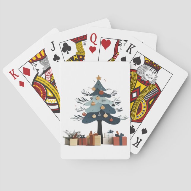 Christmas tree  playing cards (Back)