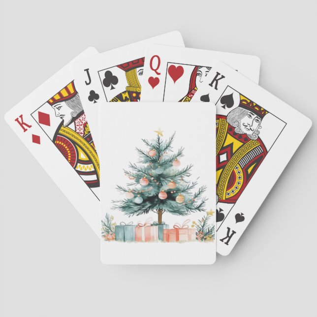 Christmas tree  playing cards (Back)