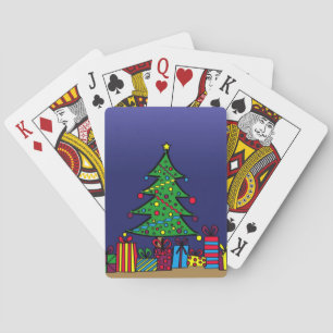Christmas tree playing cards