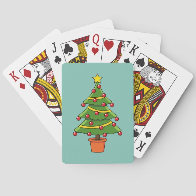 Christmas Tree Playing Cards (Back)