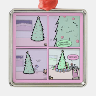 Christmas Tree Pooping Metal Tree Decoration