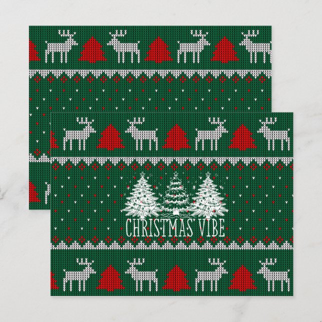 christmas tree post card for christmas joy  (Front/Back)