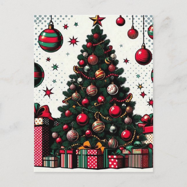 Christmas tree postcard (Front)