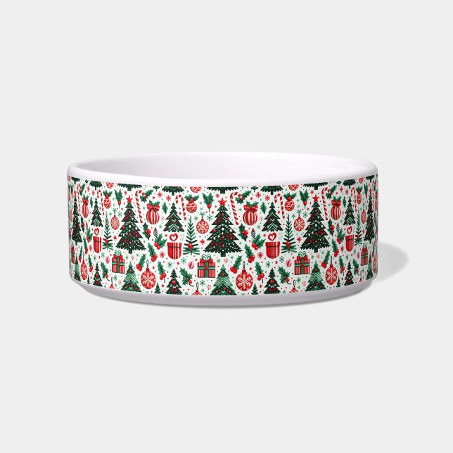 Christmas tree, presents, candy cane bowl (Front)