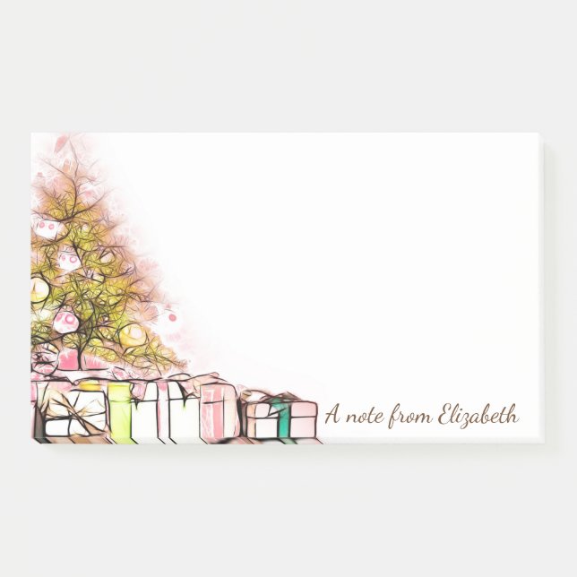 Christmas Tree, Presents Post-it Notes (Front)