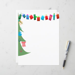 Christmas Tree & Presents Stationery (Matching)
