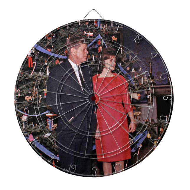 Christmas Tree President John Kennedy & Jacqueline Dartboard (Front)