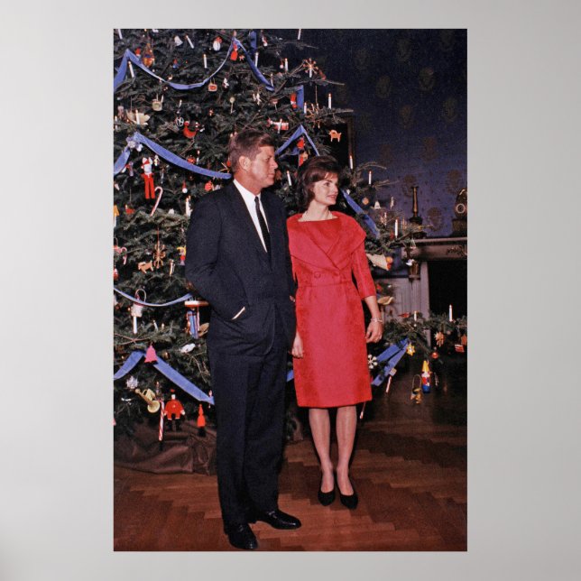 Christmas Tree President John Kennedy & Jacqueline Poster (Front)