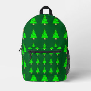 Christmas Tree Printed Backpack