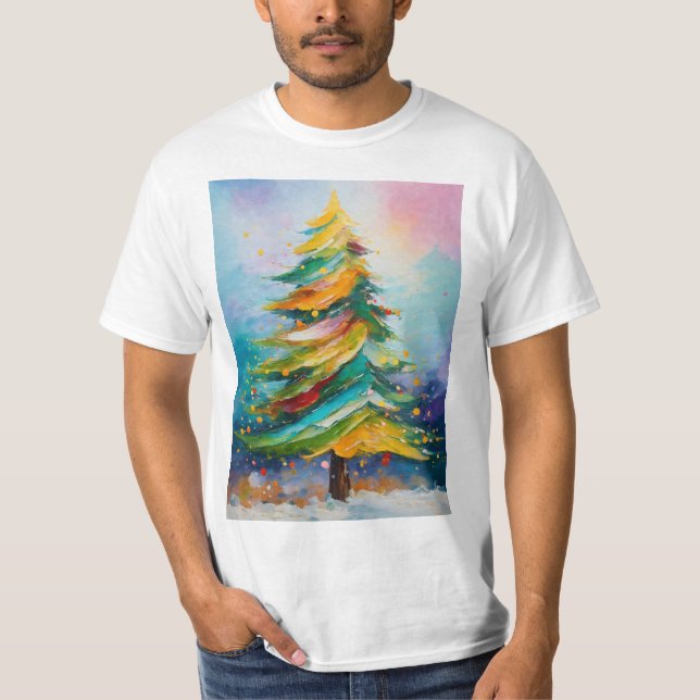 Christmas Tree Printed Tshirt (Front)