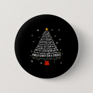 Christmas Tree Protect Human Rights Protect Libert 6 Cm Round Badge