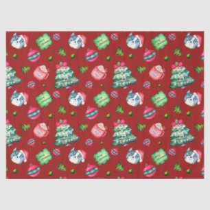 Christmas Tree, Puppy, Ornaments, Hot Chocolate Tissue Paper