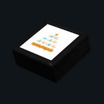 Christmas tree pyramid made of xmas snowmen gift box<br><div class="desc">Christmas tree pyramid made of snowman and cursive lettering</div>
