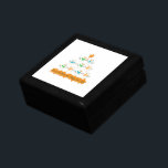 Christmas tree pyramid made of xmas snowmen gift box<br><div class="desc">Christmas tree pyramid made of snowman and cursive lettering</div>