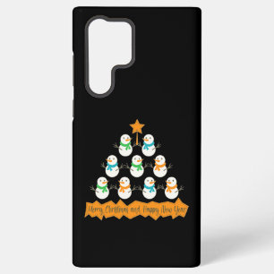 Christmas tree pyramid made of xmas snowmen samsung galaxy case