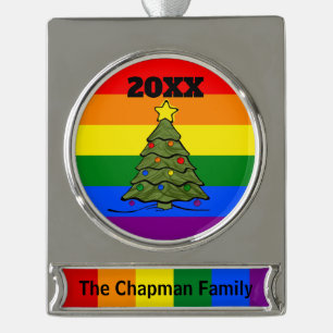 Christmas Tree   Rainbow Ornament   Names and Year