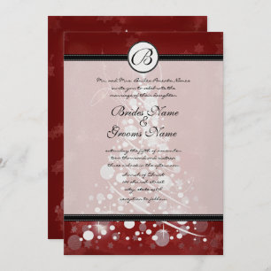 Christmas Tree Red Holiday Wedding Invitations