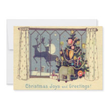 Christmas Tree Reindeer Toys Full Moon