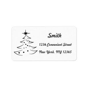 Christmas Tree Return Address Label
