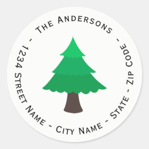 Christmas Tree Return Address Label