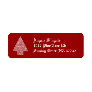 Christmas Tree Return Address Label