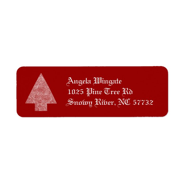 Christmas Tree Return Address Label (Front)