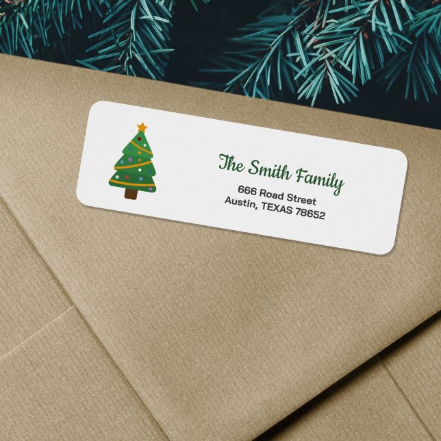 Christmas Tree Return Address Label (Christmas Tree Return Address Label)