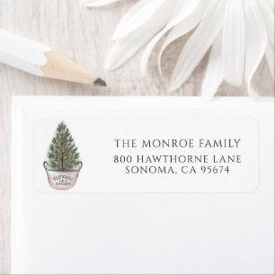 Christmas Tree Return Address Label