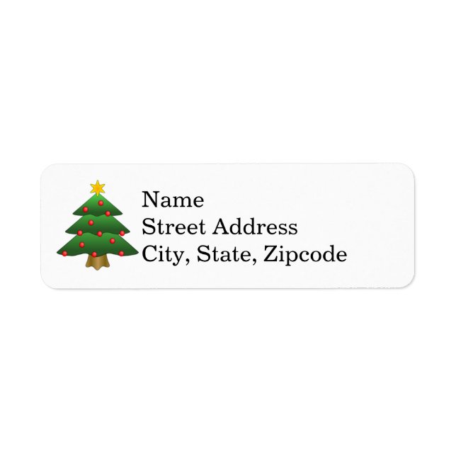 Christmas Tree Return Address Labels (Front)