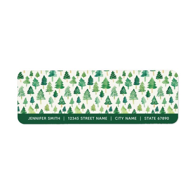 Christmas Tree Return Address Labels (Front)