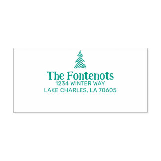 Christmas Tree Return Address Stamp