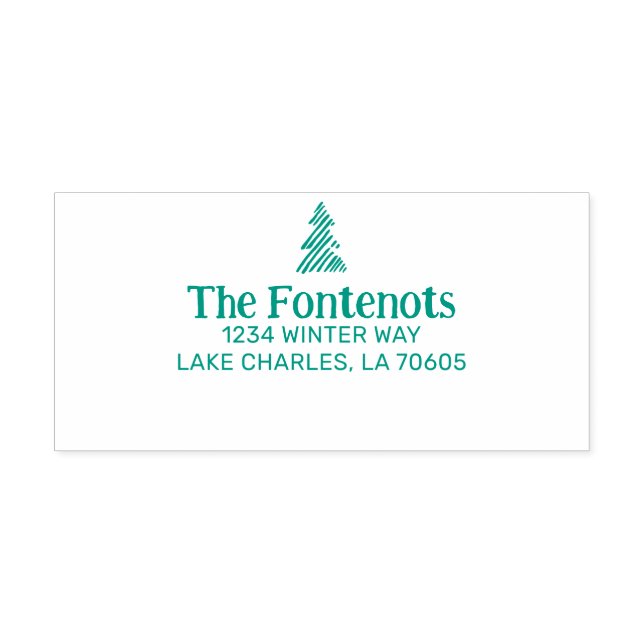 Christmas Tree Return Address Stamp (Design)