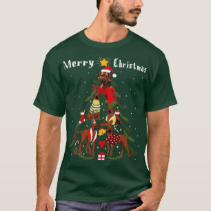 Christmas Tree Rhodesian Ridgeback Lover Xmas T-Shirt