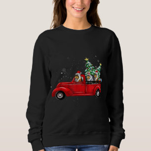 Christmas Tree Rough Collie Dog Driving Xmas Truck Sweatshirt