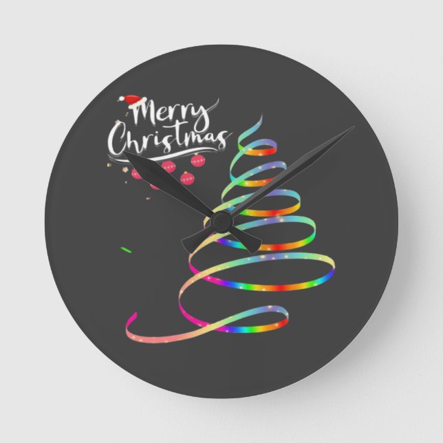  Christmas Tree   Round Clock (Front)