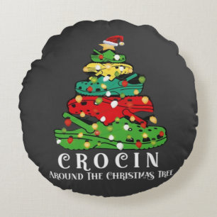 Christmas tree round cushion