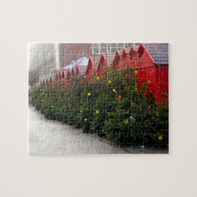 Christmas Tree Row Christkindlmarket -8x10- 110 pc Jigsaw Puzzle (Horizontal)