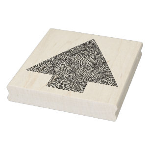 Christmas Tree Rubber Stamp